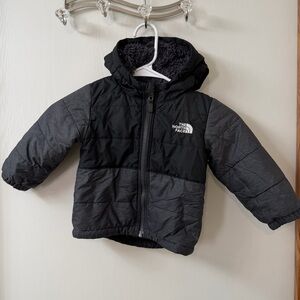 The North Face Infant Black and Gray Hooded Jacket